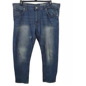 Sean John Jeans Mens 40x32 Mercer Slim Straight Leg High Rise Medium Wash